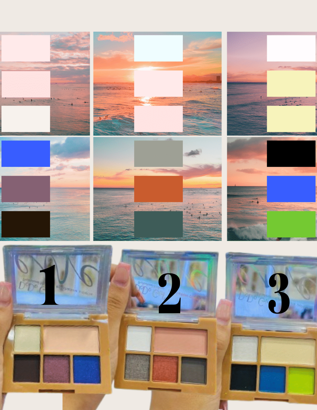 Palettes, 3 Ambiances – Découvrez l'Art de Sublimer Votre Beauté – Image 1