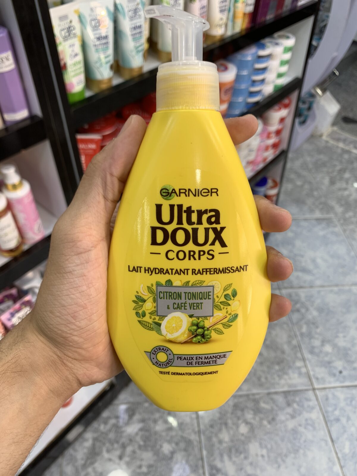Garnier Ultra Doux Corps – Lait Hydratant Raffermissant (Citron Tonique & Café Vert) – Image 1