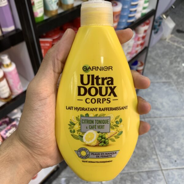 Garnier Ultra Doux Corps – Lait Hydratant Raffermissant (Citron Tonique & Café Vert)