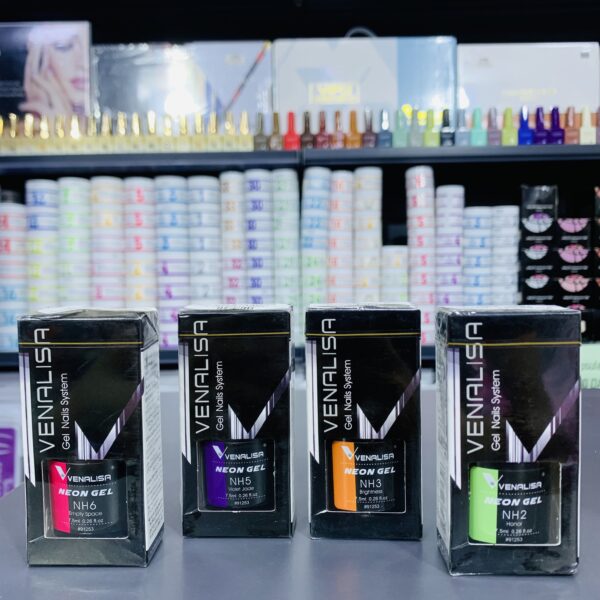 VENALISA – Gels Néon Professionnels pour Ongles (NH2, NH3, NH5, NH6)
