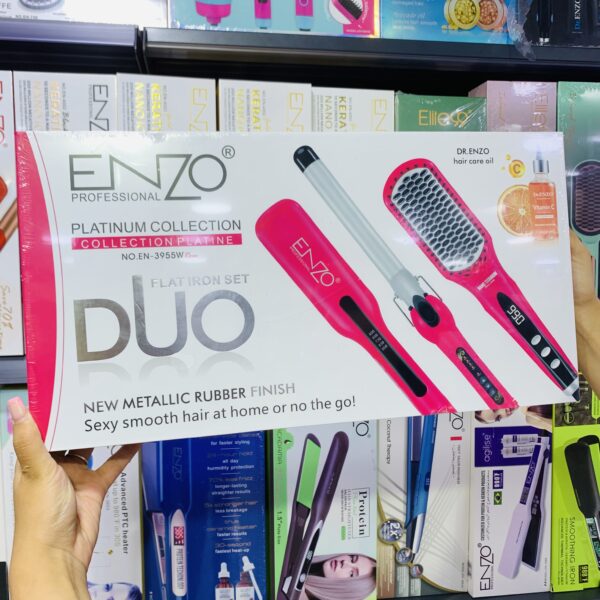 💖 ENZO DUO – Set Professionnel de Lissage et Bouclage