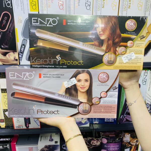 🌟 ENZO Keratin Protect – Lisseur Intelligent Professionnel