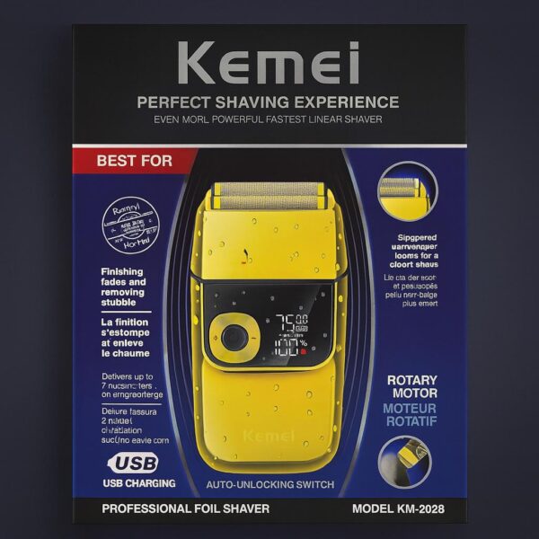 Kemei KM-2028 – Rasoir Électrique Professionnel à Grille