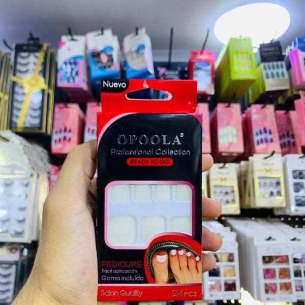 Faux Ongles de Pédicure OPOOLA – Collection Professionnelle (24 Pièces)