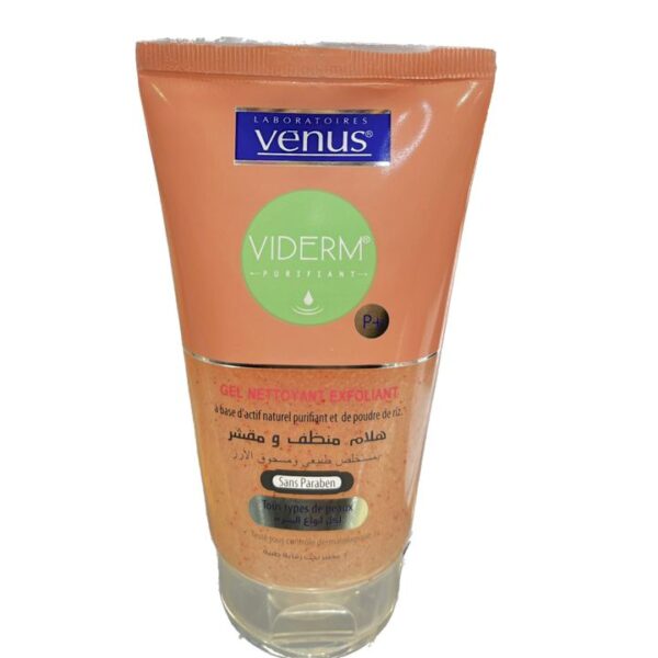 Gel Nettoyant Exfoliant Venus VIDERM – Purifiant & Naturel