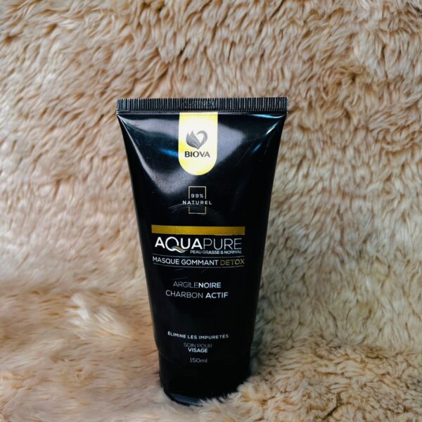BIOVA Masque Gommant Détox à l'Argile Noire et Charbon Actif