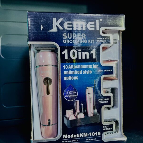 Tondeuse Kemei KM-1015 – Kit de Rasage Multifonction 10 en 1