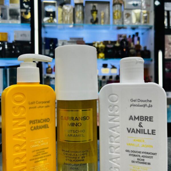 soin GARRANSO – Collection Ambre & Vanille pistachio caramel