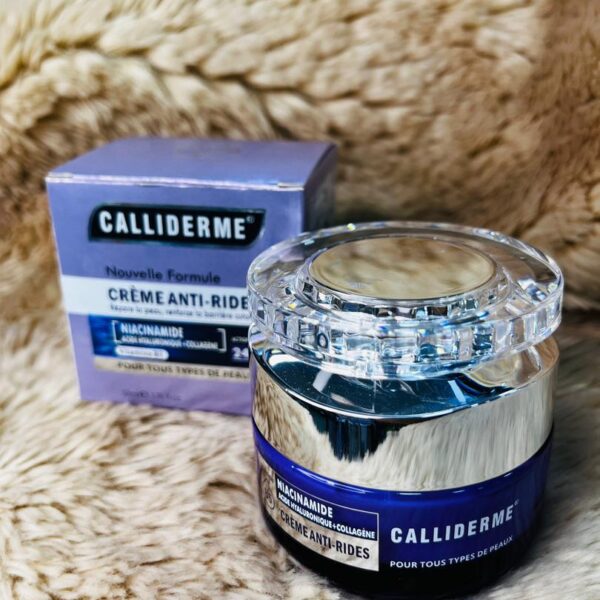 CALLIDERME – Crème Anti-Rides à la Niacinamide, Acide Hyaluronique & Collagène