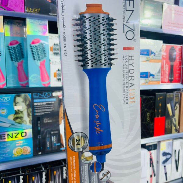 ENZO HydraLuxe – Brosse Volumisante (Bleu/Orange)