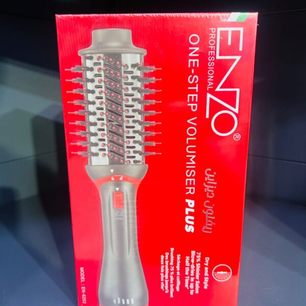 ENZO – Brosse Sèche-Cheveux Volumisante One-Step (Rouge)