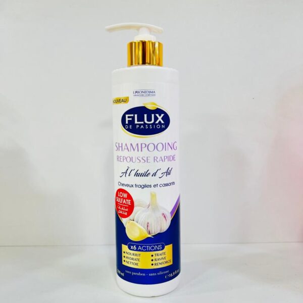 Flux de Passion – Shampooing Repousse Rapide à l’Huile d’Ail