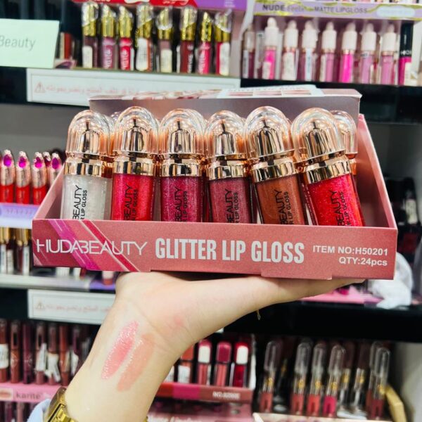 glitter lip gloss Huda Beauty 