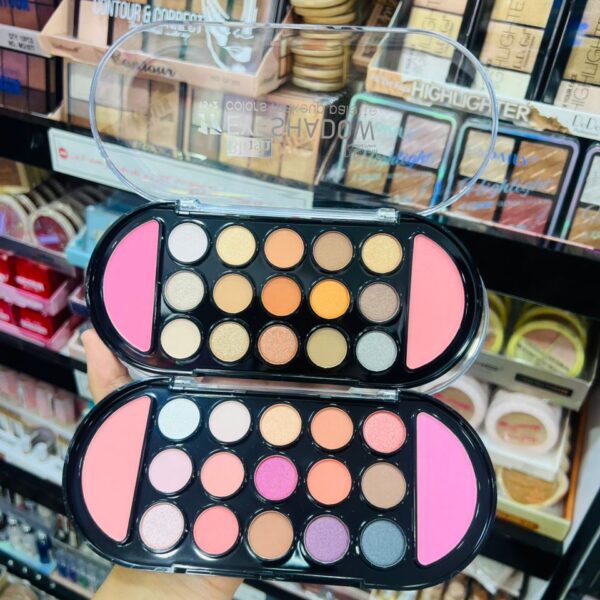 Palette 15 couleurs 2 fard a jous