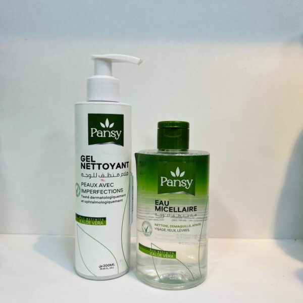 pansy gel nettoyant et eau micilaire
